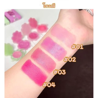 C015 Cappuvini บลัชออนเนื้อครีม รูปทรงดอกไม้ น่ารัก สีสวย ธรรมชาติ พกพาสะดวก กันน้ำ ติดทนนาน