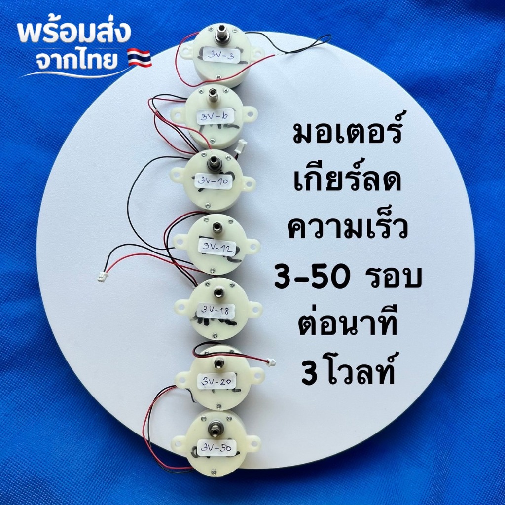 มอเตอร์เกียร์ลดความเร็วขนาดเล็ก #300 3-6V ห้องเกียร์พลาสติกแบบหล่อลื่นในตัว เกรดดี ความเร็วรอบ 3-50 rpm