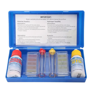 upgrade ชุดทดสอบคลอรีนตกค้างและ pH สระว่ายน้ํา การวัดคุณภาพน้ํา Swimming Pool Water Tester Kit