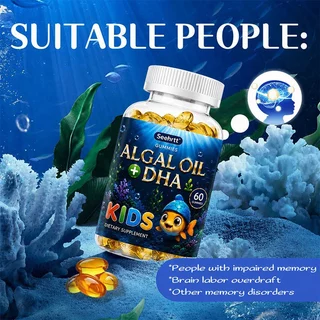 Seehrtt DHA+Algal Fish Oil Omega3 แคปซูล น้ํามันปลา โอเมก้า3 Capsule Skin Eye Health ดีเอชเอ อีพีเอ DHA EPA 200 Capsules