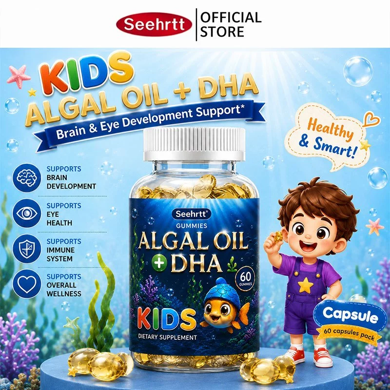 Seehrtt DHA+Algal Fish Oil Omega3 แคปซูล น้ํามันปลา โอเมก้า3 Capsule Skin Eye Health ดีเอชเอ อีพีเอ DHA EPA 200 Capsules