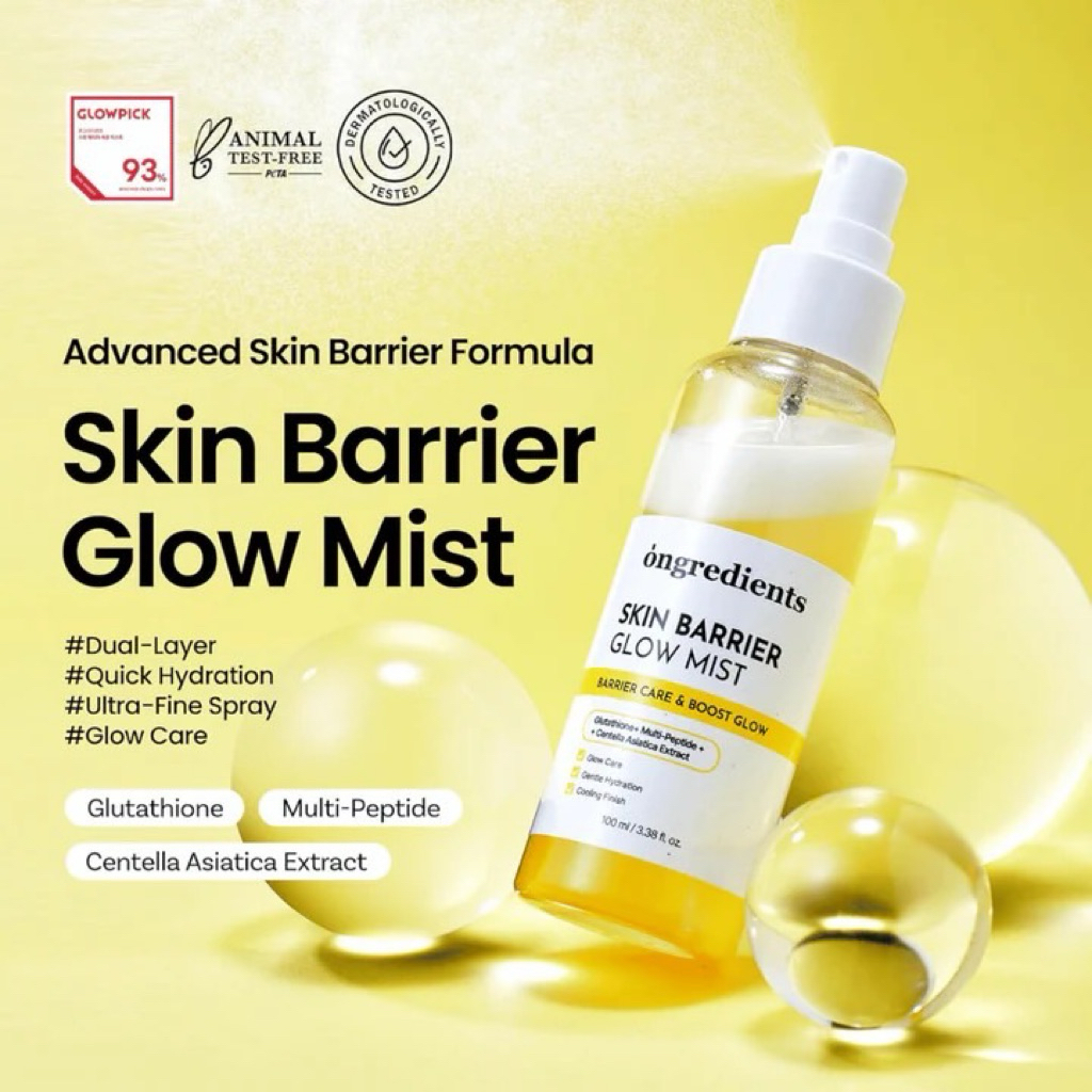 (พร้อมส่ง)🇰🇷 Ongredients Skin Barrier Glow Mist 100ml.  บำรุงผิวชุ่มชื้น ให้ฟินิชผิวฉ่ำสุขภาพดีแบบ Glass Skin
