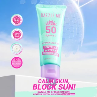 [1+1] DAZZLE ME Attack on Sun! Centella Watery Sunscreen SPF50 PA++++ กันแดดผสานสารสกัดใบบัวบก ช่วยปลอบประโลมผิว