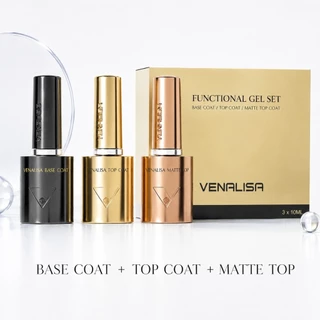 ไม่มี HEMA ·ไม่มี TPO ·ไม่มี HPMA พร้อมส่ง VENALISA Select ท็อป เบส เคลือบเล็บ 10ml Top coat / Base coat /Matte top