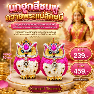นกฮูกสีชมพูถวายพระแม่ลักษมี 🕉 🦉บริวารและพาหนะของพระแม่ลักษมี เทวีแห่งโชคลาภ เงินทอง ความมั่งคั่งร่ำรวย ความรักสมบูรณ์💰