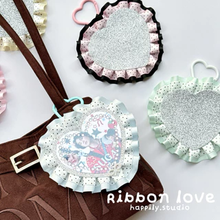 พร้อมส่ง พวงกุญแจ Ribbon love 🎀🩷 พวงกุญแจริบบิ้นหัวใจ handmade น่ารัก ขนาด 13cm