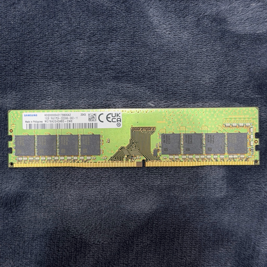16GB(16GB*1) 1RX8 DDR4 3200MHz Samsung (M378A2G43AB3-CWE) Memory New RAM (หน่วยความจำ) แรม มือสอง