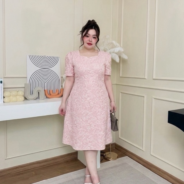 dzเดรสสาวอวบอ้วนผ้าทอ(มีกระเป๋าล้วง2ข้าง)สีเขียวมิ้น/เบจ/ชมพู/แดง/ฟ้าคราม❤️