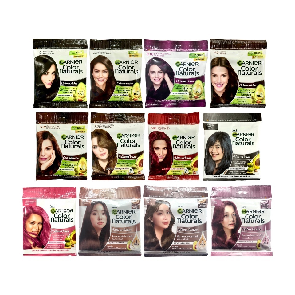 ถูก/แท้/มีไลฟ์ (มีสีใหม่) ซอง ครีมเปลี่ยนสีผม Garnier Color Naturals การ์นิเย่ ปิดผมขาว ย้อมผม ปิดผมหงอก ปิดผมขาวสนิท