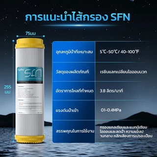 ไส้กรอง Set 3 ขั้นตอน ขนาด 10 นิ้ว ไส้กรองน้ำ 3 ขั้นตอน ชุดไส้กรองน้ำ มาตรฐาน 10" PP, UDF(GAC),CTO
