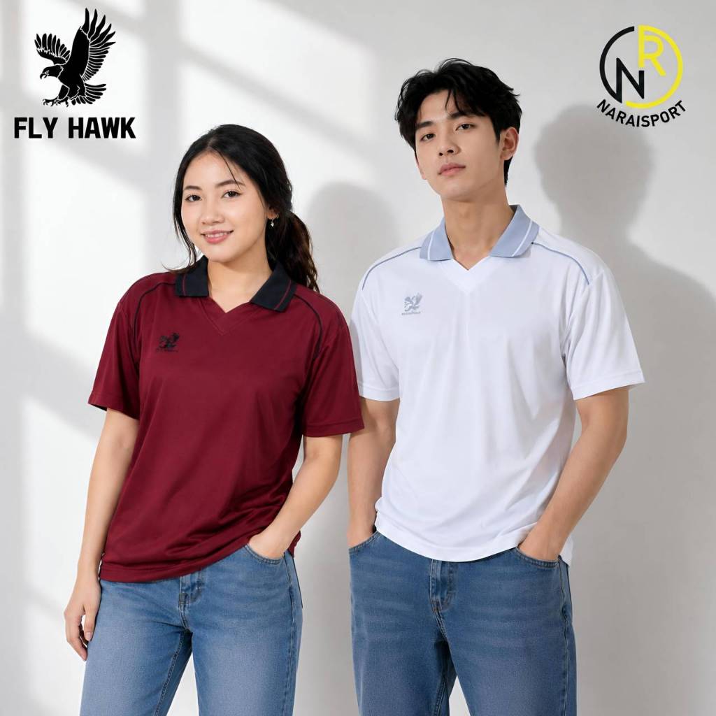 FLYHWAK A974 เสื้อฟุตบอล  เสื้อดำ เนื้อผ้าเรียบลื่น ปลอดไฟฟ้าสถิตย์ ระบายเหงื่อดี เทียบตารางไซด์ก่อนสั่ง