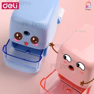 Deli เครื่องเหลาดินสอ กบเหลาดินสอ หมุนมือ กบเหลาแบบตั้ง สีสันสดใสน่ารัก อุปกรณ์เครื่องเขียน อุปกรณ์สำนักงาน