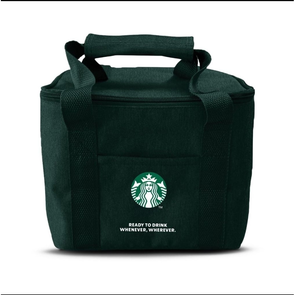 Starbucks cooling bag กระเป๋าเก็บความเย็นสตาร์บัคกระป๋อง พกพาได้
