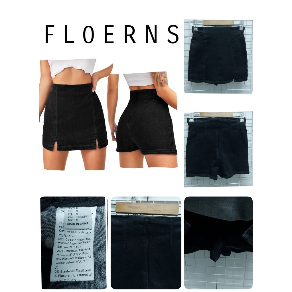 5805. F L 0 E R N S กางเกงกระโปรงยีนส์สั้นมือสอง