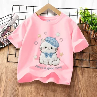 ็H1466เสื้อยืดเด็กแขนสั่ง.ผ้านุ่นใส่สบายทั้งเด็กชายกับเด็กหญิง