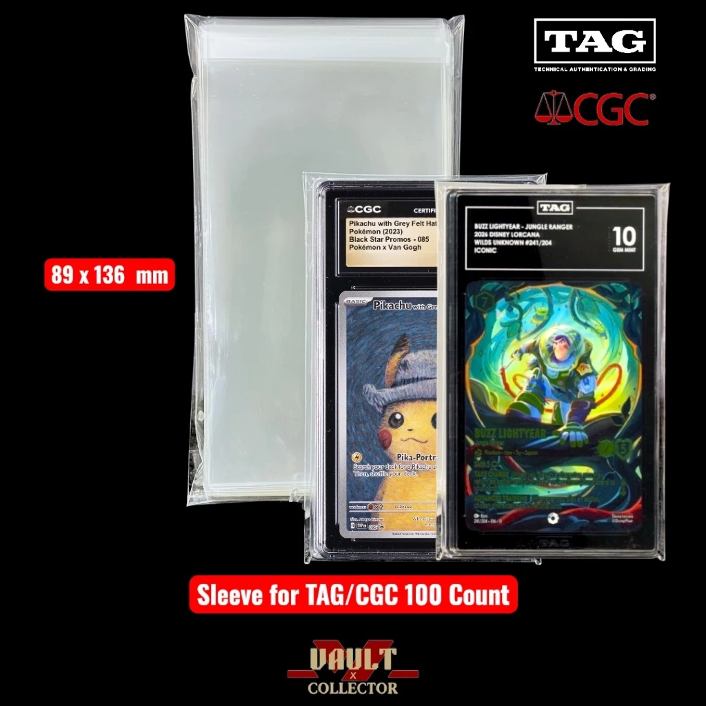 Sleeve ซองใส่การ์ดเกรด TAG/CGC 100 ซอง