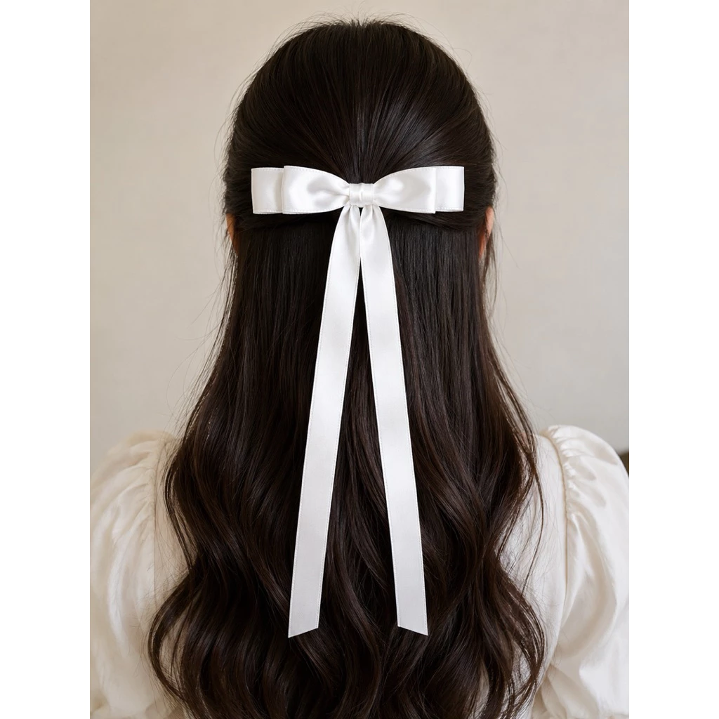 4 🎀 โบว์ติดผมริบบิ้นหางยาว 🎀