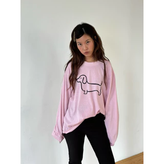 MALI A dog long sleeve T shirt เสื้อยืดแขนยาว ลายสกรีนแตก