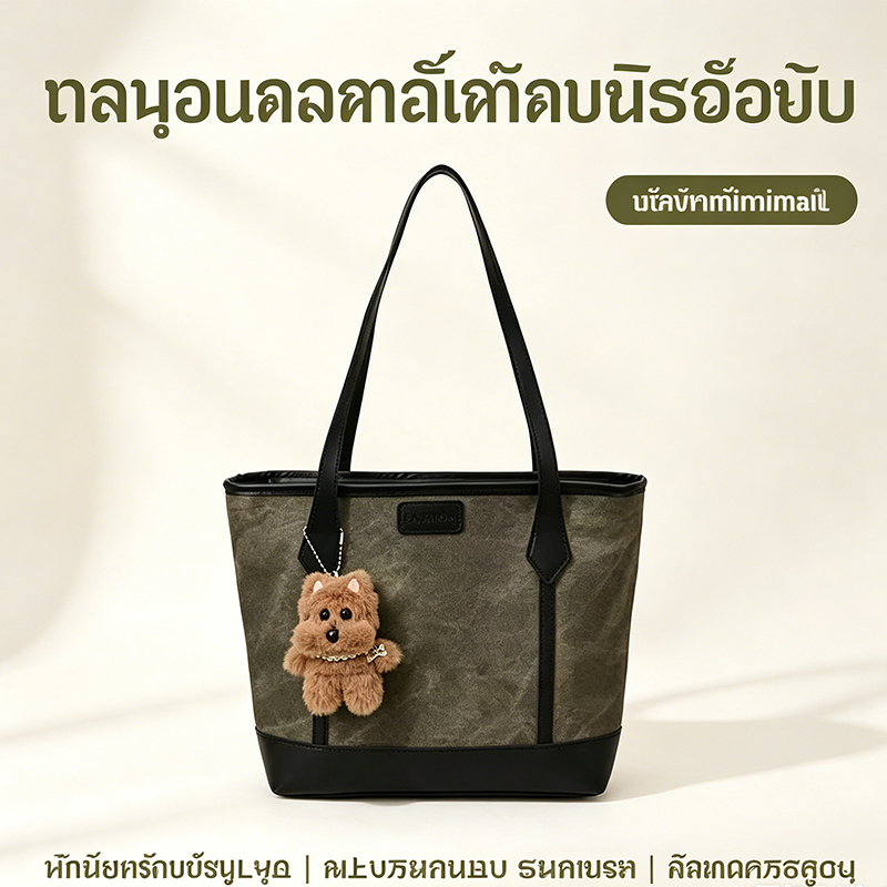 KLYM #TL003 กระเป๋าเดินทางแฟชั่นความจุสูง กระเป๋าสะพายข้าง กระเป๋าถือโท้ตสำหรับนักศึกษา