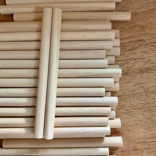 ไม้แท่งกลม ไม้ยางพารา ขนาด 10x130 มม.อุปกรณ์สำหรับงานเฟอร์นิเจอร์ งานไม้ DIY