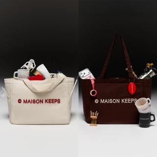 maison KEEPS | Mark Logo Utility Tote Bag | กระเป๋าผ้าแคนวาสปักโลโก้ Mark
