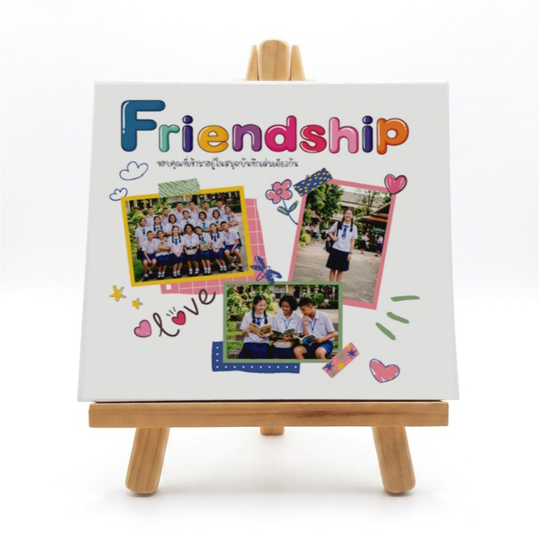 MeetGaArt (พิมพ์รูปตัวเองได้) สมุดเฟรนด์ชิพปกอ่อนขนาดกลาง ขนาดกลาง20x22cm ปกอ่อนมันวาว
