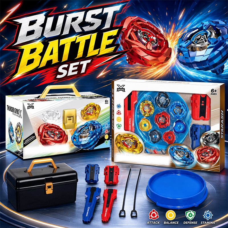 8psc เบย์เบลด beyblade x Gyro beyblade สนามเบย์เบลด ที่ระเบิดได้ตั้งค่าการต่อสู้ความเร็วสูงไจโร เบเบส ของแท้