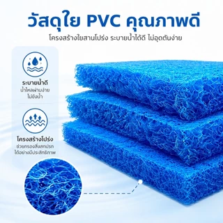 【หนามาก 5CM】ฟิวเตอร์แมทใยหยาบ Filter Mat ใยกรองหนาพิเศษ ชนิดหยาบ 100x50x5cm 50x50x5cm 100x100x5cm. ใช้ดักตะกอนในบ่อ