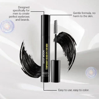 East Moon น้ำยาย้อมคิ้วหนวดสีดำผู้ชาย 12ml ชุ่มชื้นบำรุงเส้นขน สีธรรมชาติติดทนนานไม่หลุด ทาง่ายพกพา