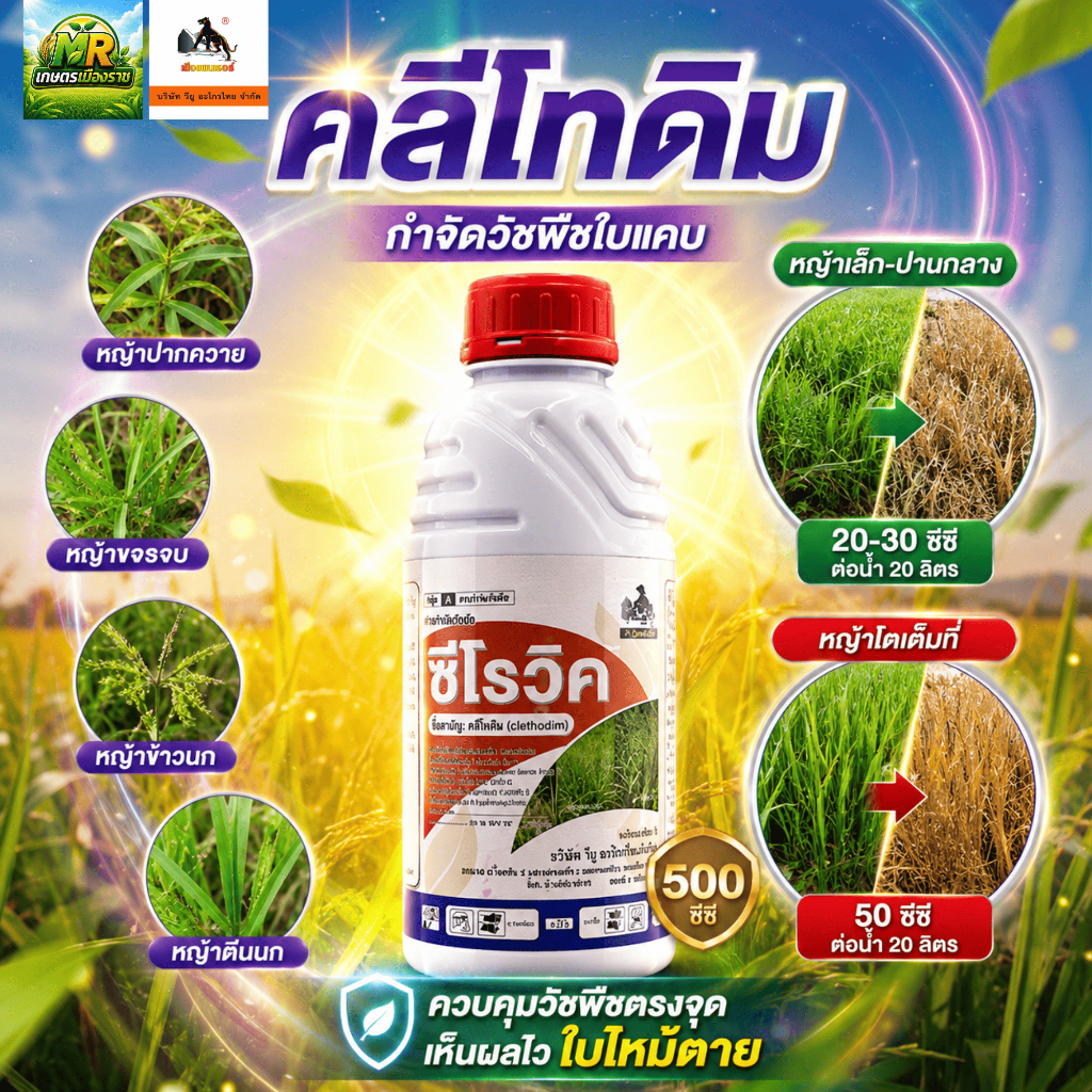 ซีโรวิค (คลีโทดิม) 500cc #เกษตรเมืองราช #vu