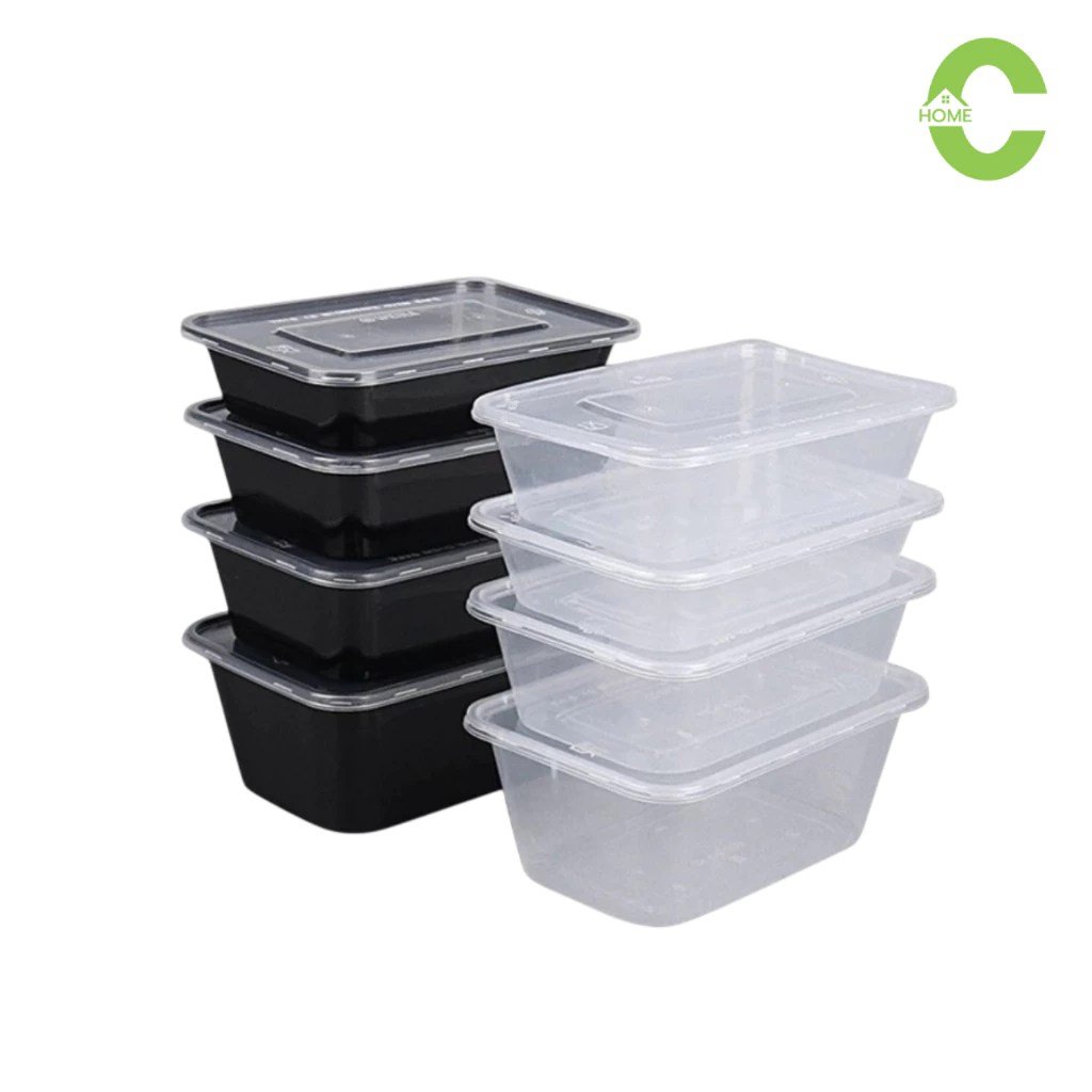 กล่องข้าวพลาสติก กล่องใส่อาหาร พร้อมฝาปิด25ชิ้น ทนความร้อน180 °Cและความเย็นได้ถึง -20°C Narmall_