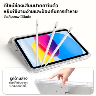 น่ารักๆ จุดคลื่น เคส Y-พับ สำหรับ ไอแพด iPad Air4 Air5 Air6 Air7 Air8 M2 M3 M4 Pro 11 นิ้ว Gen11 Gen10 สีชมพู ผีเสื้อ