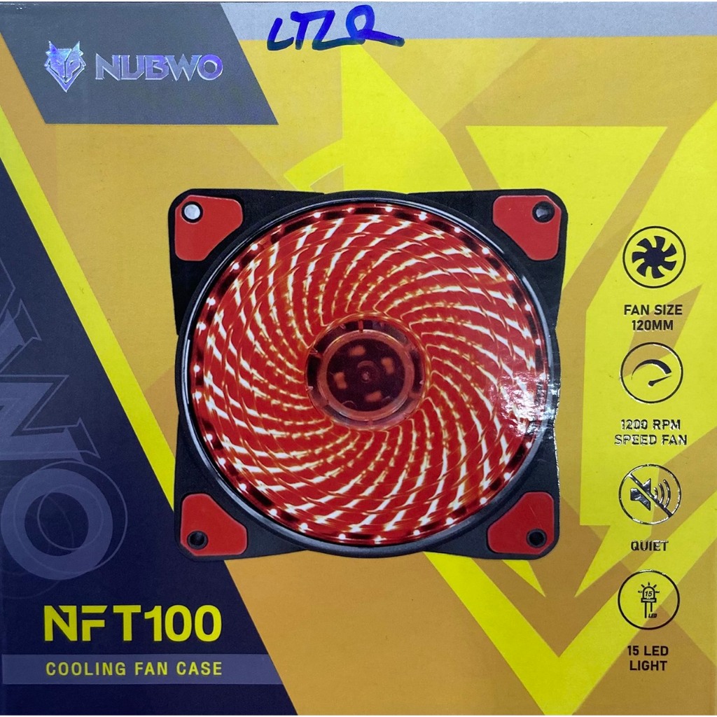 NUBWO NFT100 Cooling Fan Case 120mm พัดลมเคสคอมพิวเตอร์ LED  เครื่องคอมพิวเตอร์ประกอบ (PC)