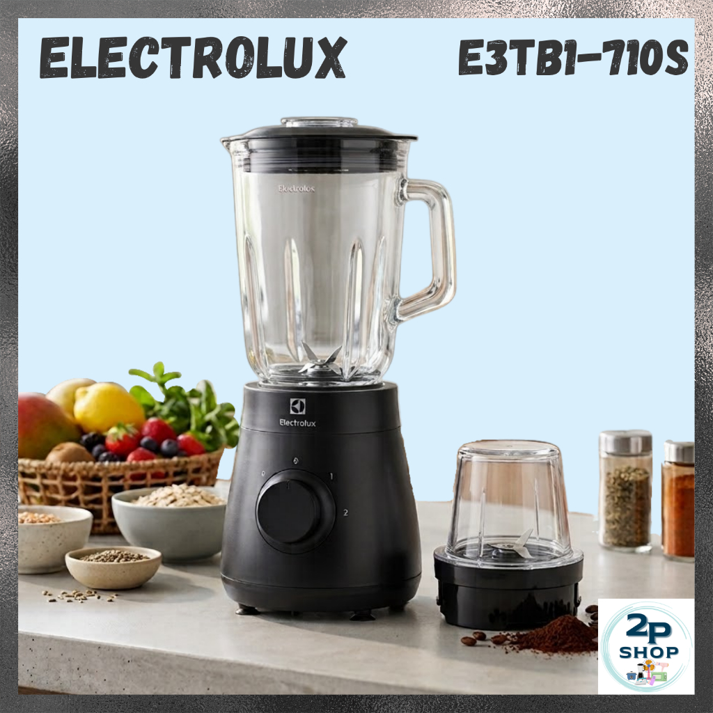 เครื่องปั่นน้ำผลไม้ ELECTROLUX รุ่น E3TB1-710S 1.5 ลิตรเครื่องปั่น โถแก้ว ความเร็ว 5 ระดับ กำลังไฟ 1