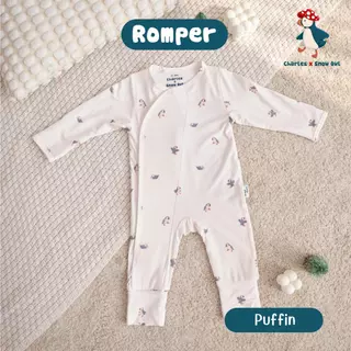 Charles x Snow Owl ชุดเด็กอ่อนผ้าดูด Original MagnetBric Romper แขน-ขายาว