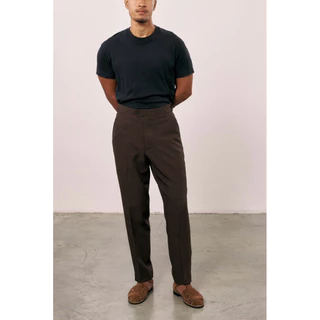 The Finery - The Hudson Trouser รุ่น Classic Fit ทรงต้นขาใหญ่ 7 สี กางเกงขายาว| ขาเรียบ Flat Front | ผ้ายืด + ตัวปรับเอว