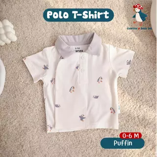 Charles x Snow Owl เสื้อคอปก Polo T-Shirt 0 - 12 เดือน วัสดุจากผ้าใยไผ่พรีเมี่ยม