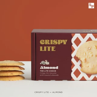 S&P Crispy Lite บิสกิตกรอบบาง 90g เลือกรสได้ ช็อกโกชิพ / อัลมอนด์ | ขนมทานเล่น บิสกิต S&P