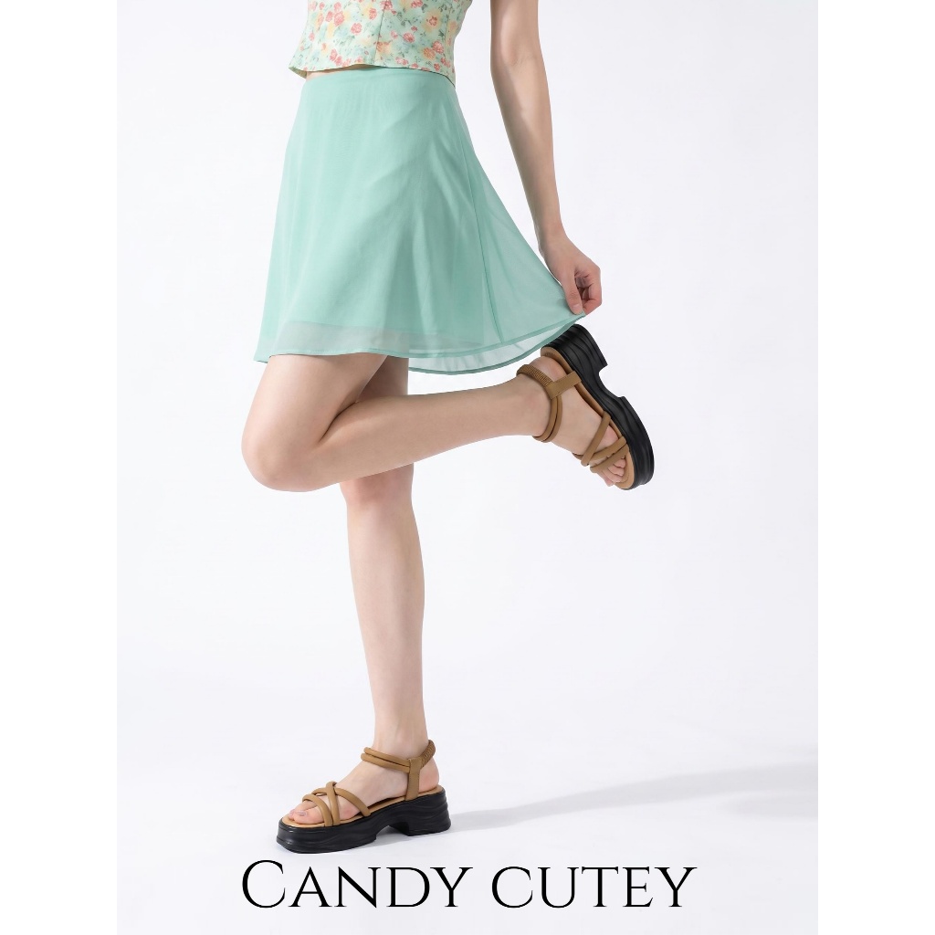 Candy Cutey รองเท้าแตะรัดส้น โดดเด่นด้วยดีไซน์สายรัดหน้าเท้าแบบไขว้ที่ให้ลุคที่ดูทันสมัยและโฉบเฉี่ยว รูปที่ 2
