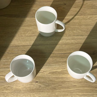 แก้วมัค แก้วกาแฟเซรามิคสีขาว เกรดพรีเมี่ยม เข้าไมโครเวฟได้ ปลอดภัยค่ะ