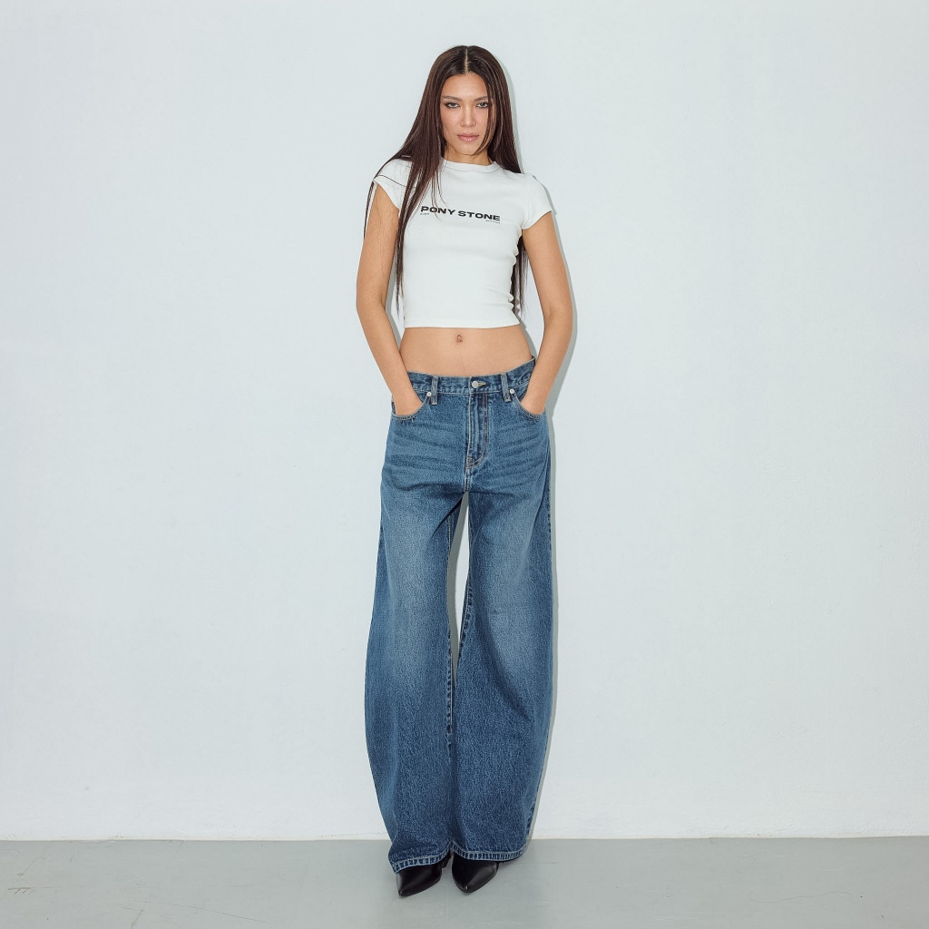 PONY STONE  NELSON  Curved jeans