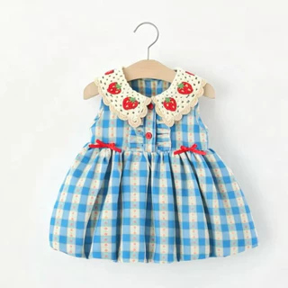 Babyonline(Y219)A5 (ส่งด่วน1วัน) ชุดกระโปรงแฟชั่นเด็กผู้หญิงผ้าฝ้ายลายน่ารัก