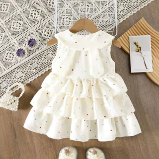 Babyonline(Y219)A5 (ส่งด่วน1วัน) ชุดกระโปรงแฟชั่นเด็กผู้หญิงผ้าฝ้ายลายน่ารัก