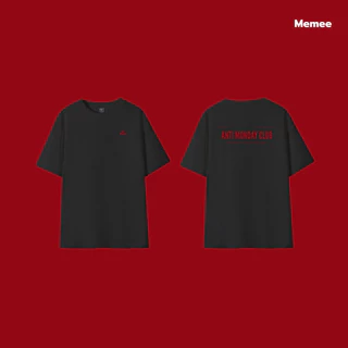MEMEE | เสื้อยืดผ้า Cotton สกรีนหน้า-หลัง “Anti Monday Club”