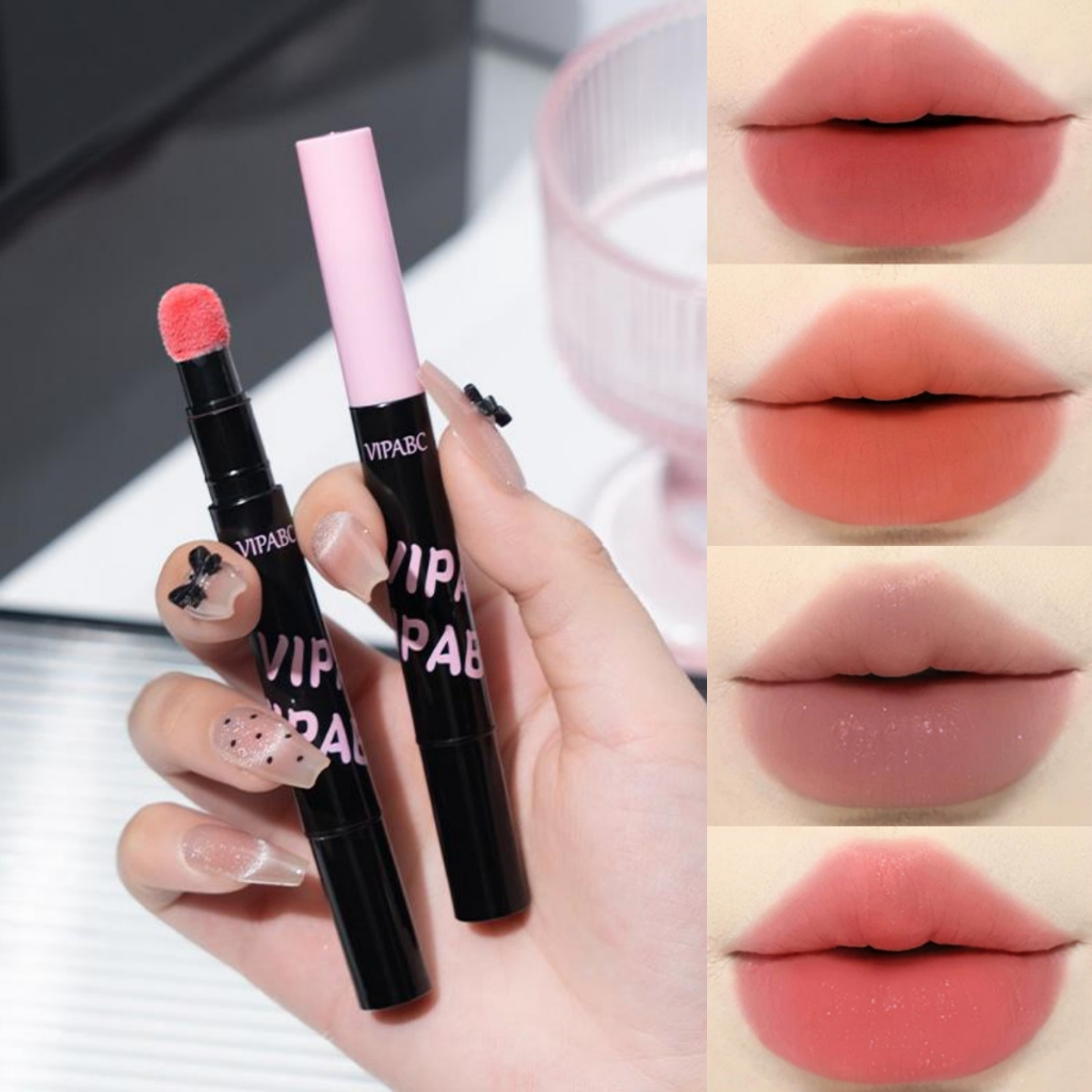 YOTAI ลิปสติก ลิปกลอส เนื้อแมทกำมะหยี่ หัวฟองน้ำ สีสวย ไม่ซีดจาง ไม่ติดถ้วย กันน้ำ กันเหงื่อ ติดทนยาวนาน