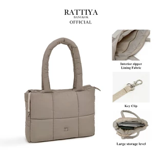 [RATTIYA BANGKOK] The Padded Minimal Crinkle Nylon / 4 colors กระเป๋านุ่มนิ่ม น้ำหนักเบา ผ้ากันน้ำ ทรงสวย สะพายไหล่