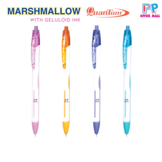 ปากกาควอนตั้ม Quantum รุ่น Marshmallow มาร์ชเมลโล่ ขนาด 0.29 มม. หมึกน้ำเงิน บรรจุ 12 ด้าม/กล่อง