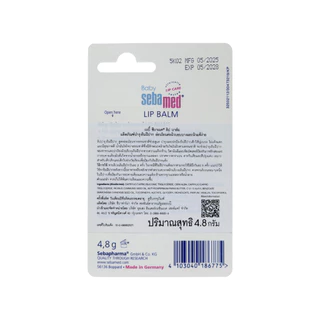 SEBAMED BABY LIP BALM (4.8G) ลิปมัน สำหรับเด็ก (4.8กรัม) เบบี้ ซีบาเมด ลิปบาล์ม