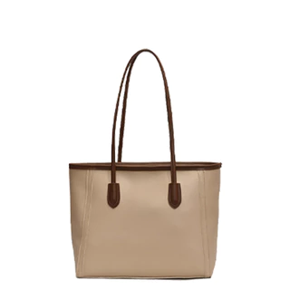 HOOCO กระเป๋าผู้หญิง tote bag กระเป๋าสะพายไหล่โท้สไตล์มินิมอล ความจุใหญ่ ใส่แล็ปท็อปได้ เข้าทุกลุคประจำวัน