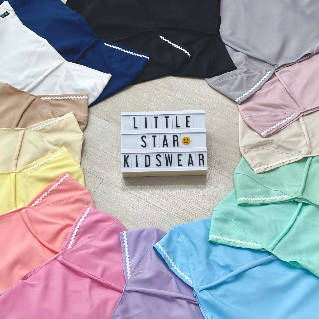 LittleStar PRETTY HIJAB ฮิญาบเด็ก ผ้าคลุมผมเด็ก 1-12ปี ชุดเด็กมุสลิม GAF0672